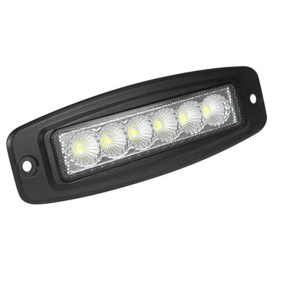 Fascio a livello ultra esile a 6 pollici dell'inondazione del supporto di 6pcs*3w Bridgelux LED Antivari per il motociclo