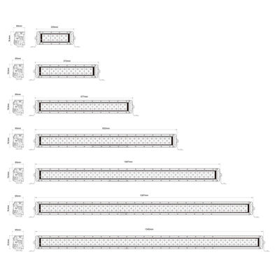 Lente impermeabile Osram Emark R10 del riscaldamento della barra luminosa della barra luminosa principale doppia fila 1224w