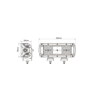 La fila doppia ha condotto fila combinata 44W della barra luminosa la doppia principale guidando per barra luminosa per SUV ATV UTV