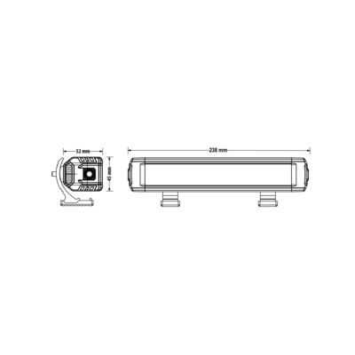 Singola barra luminosa esile impermeabile di fila LED per le barche 18w 9 nel 1620 lm