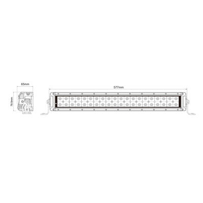 barra luminosa doppia impermeabile di fila LED di 224w IP67 per le barche 40*5W Osram