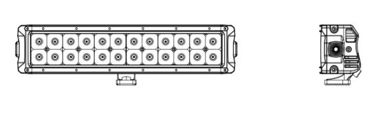 Barra luminosa 72W a 13,5 pollici 6480lm di CREE Chip Dual Row LED per il camion dell'automobile