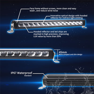 Barra luminosa esile nera dell'automobile delle luci di azionamento dell'ECE 20inch LED R112 LED